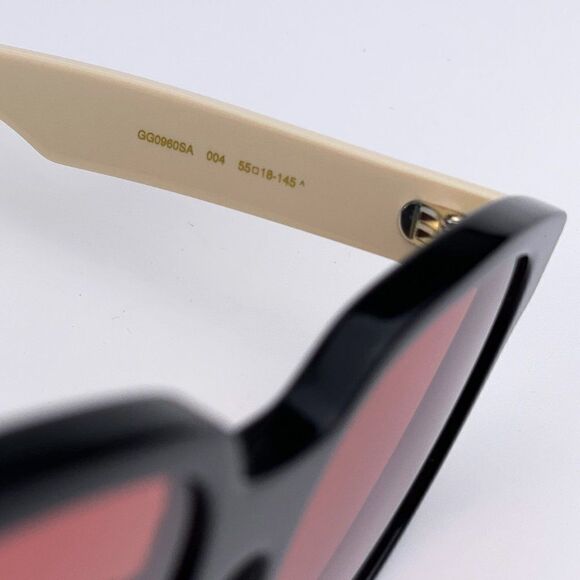 SALE! NEW Gucci GG0960SA 004 Black White Orange Wayfarer Women Sunglasses main image 7